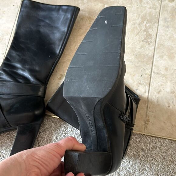 Franco Sarto Women's Black Heeled Leather Boots Size 9M - Picture 12 of 12